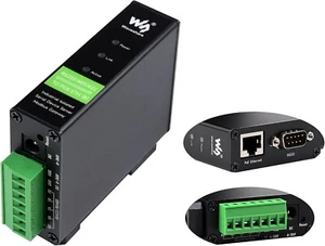 RS232 485 Industrial Isolated RailMount Serial Server 422to - Picture 1 of 7