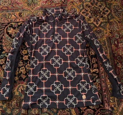 HKM Riding Shirt with Bit Pattern, Size Small - Image 1 of 2