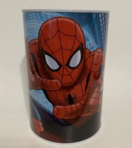 ULTIMATE SPIDER-MAN Super Hero Coin Money Metal Tin Bank Marvel Kids NEW - Picture 1 of 4