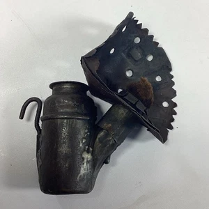 Vintage Antique Miners Teapot Lamp Unique Punched Jagged Shield FOR DISPLAY ONLY - Picture 1 of 18
