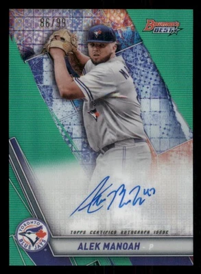 2019 Bowman's Best Best of '19 AUTO Green Refractors #B19AM Alek Manoah /99 - Image 1 of 2