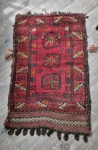 Vintage Handmade Afghan Traditional Wool Baluchi Pillow Cushion 2'x3'7 ft - 4065 - Picture 1 of 7