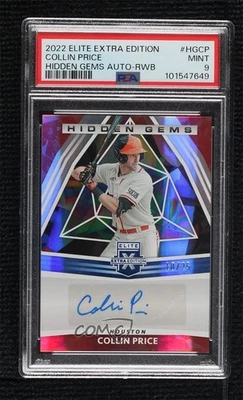 2022 Elite Extra Edition Red White & Blue /25 Collin Price PSA 9 MINT Auto - Image 1 of 2