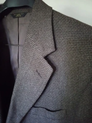 John Henry Men's Brown Wool Blend 42S Sport Coat Jacket Three Button Woven - Image 1 of 4