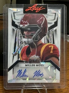 2023 Leaf Metal Football Miller Moss White Ice Crystal Signed Proof Auto 1/1 - Picture 1 of 2