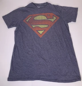 Superman Logo Distressed Men’s T Shirt Size Small Color Blue - Picture 1 of 4