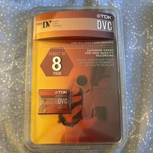 Paquete de 8 cintas de casete de video digital TDK DVC 60 min DV 60/SP 90/LP nuevas selladas - Imagen 1 de 2