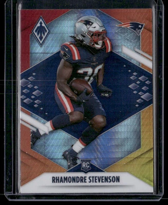 2021 Panini Phoenix #133 Rhamondre Stevenson Fire Burst Hyper Prizm Patriots RC - Image 1 of 2