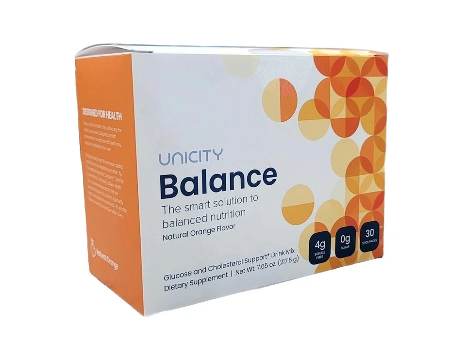 UNICITY Balance Cholesterol Support Drink Mix 30 Stick Pack (ORANGE) Exp 06/2026 - Image 1 of 1
