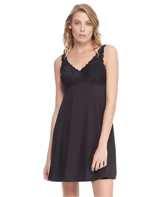 Felina, Lencería Ropa de Dormir Modal Encaje Ajustable Chemise (Elige Talla + Color) Foto 1 de 4