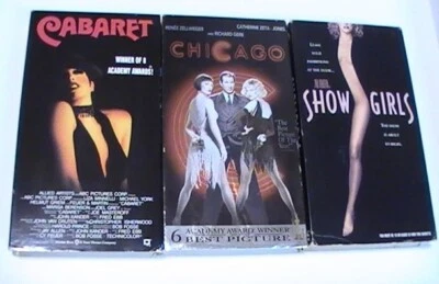 CABARET, CHICAGO & SHOWGIRLS - LOT OF 3 MOVIES - VHS Foto 1 de 4