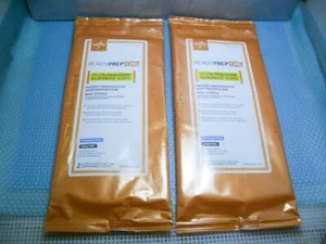 2-Pk (4 Cloths) Medline Ready Prep CHG 2% Chlorhexidine Gluconate Cloth 2/2025 - Picture 1 of 3