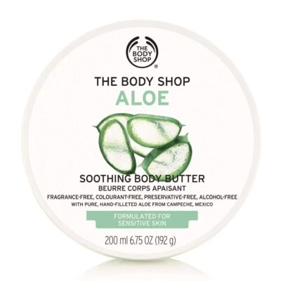 The Body Shop ALOE Soothing Body Butter 200ml Aloe Vera fragrance free cream - Image 1 of 4