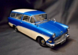 MINICHAMPS, Opel Rekord P1 Caravan, 1958, Blue, 1:18 Scale - Picture 1 of 15