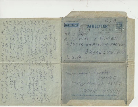 Australia KGVI 1950's Airletter / Aerogramme Sheet Used Cover