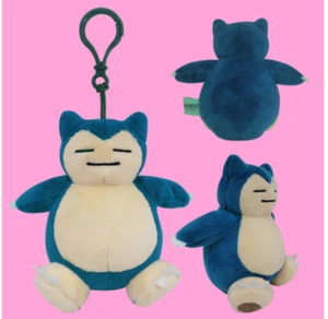 Pokemon SNORLAX Plush Keyring Bag Charm Embroidered 13 cm Official - Picture 1 of 11