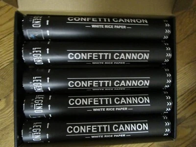 Legend &Co. Wedding Confetti Cannon White Rice Paper  -Set of 5 NEW in Box - Image 1 of 4