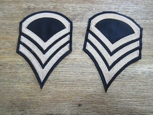 1 paar US Army Staff Sergeant Rangabzeichen Ärmel Patch Uniform Ranks WWII WK2 - Bild 1 von 2