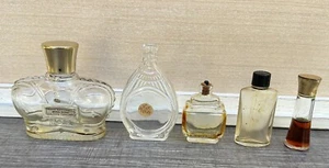 Vintage Perfume Aftershave Apothecary Bottles Glass Wind Song Avon Lot Of 5 M89 - Picture 1 of 9