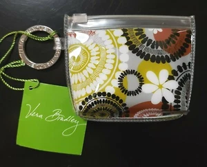 VERA BRADLEY ZIPPIDY LLAVERO CAMBIO MONEDERO CLIP EN ANILLO CACAO MUSGO NUEVO CON ETIQUETAS - Imagen 1 de 7
