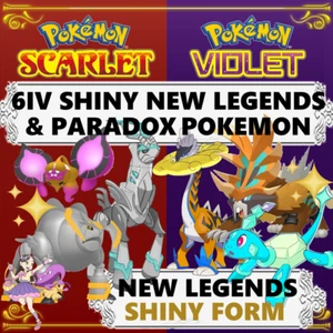 POKEMON SCARLET VIOLET 6IV SHINY ALL NEW UNRELEASED INDIGO DISK LEGENDS PARADOX - Picture 1 of 1