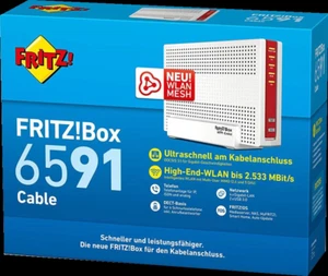 AVM Fritz ! Box 6591 Cable avec bus S0 (RNIS)- (20002857) de revendeur ⭐⭐⭐⭐⭐ - Photo 1/2