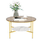 Round Accent Coffee Side Table Living Room Center Table Cocktail Table Display