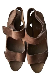 Pedro Garcia Damen Sandalen Größe 7 37 hellbraun Wildleder Fersenriemen verstellbare Riemen - Bild 1 von 17