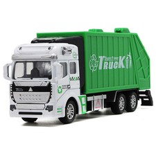 1:48 Garbage Truck Trash Bin Metal Diecast Model Car Toy Vehicle Kids Boys Gift