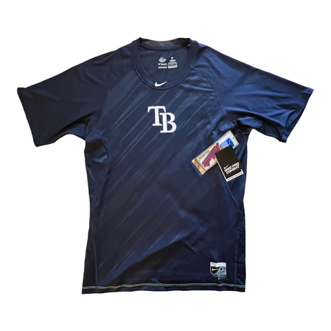 New Tampa Bay Rays Nike Pro Combat Dri-fit Fitted Shirt Large L Cover