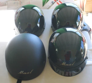 Maxl Motorcycle Ebike Trooper Style Half Helmet New DOT Lot of 4 - Picture 1 of 3