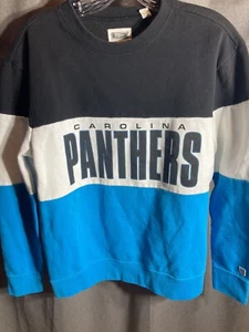Carolina Panthers Shirt Mens S Crewneck Pullover Logo NFL SpellOut Tailgate - Picture 1 of 8