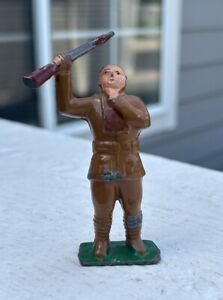 VERY RARE American Metals Lead Cast Toy Soldier Gassed Or Shot In Neck AM6