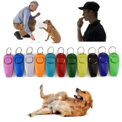 11 Colores Perro Clicker Silbato Entrenamiento Mascota Cachorro Gato, Entrena Retiro, Deja de Ladrar Foto 1 de 4