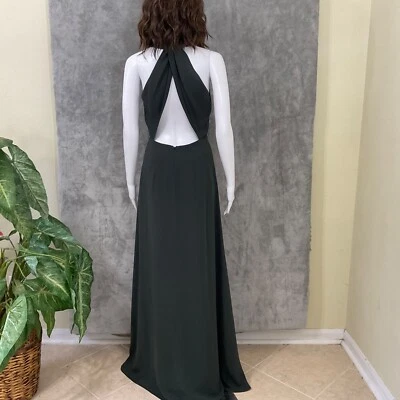 JILL Jill Stuart Backless FULL LENGTH GOWN MAXI DRESS women’s size 2 Green * - Image 1 of 4