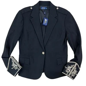 Blazer Militar Polo Ralph Lauren Bordado Lana Talla 12 - Imagen 1 de 7