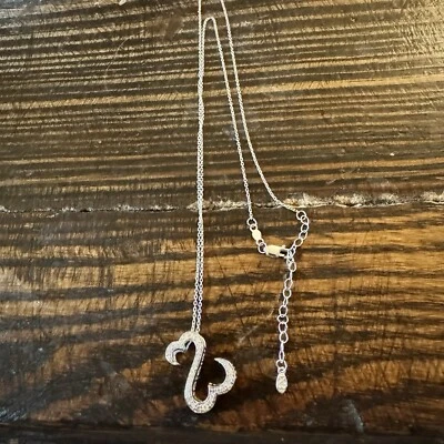 Jane Seymour Open Hearts 1/4 CTW Diamond  14K WHITE Gold Necklace MRP $1,499 - Image 1 of 4