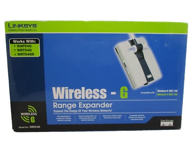 Linksys Wireless-G Range Expander WRE54G - Wireless Network Extender 2.4 GHz - Image 1 of 4