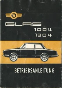 GLAS  1004 1304 Cabrio Betriebsanleitung 1966 Bedienungsanleitung Handbuch BA - Picture 1 of 8