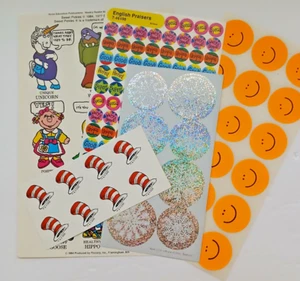 Vintage 80's Stickers LOT 5 sheets  Junk-Journal Scrapbook - Picture 1 of 6
