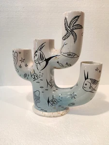 Vi.Bi. - Torino. Bellissimo e raro vaso forma di corallo 1950 - Foto 1 di 12