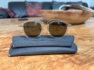 Brand New Authentic Bob Sdrunk Nabil / S 01 49mm Champagne & Gold Frame ITALY - Picture 1 of 7
