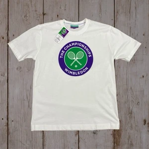 Wimbledon Tee Shirt Men's Small Crossed Rackets Logo The Championships NWT - Picture 1 of 11