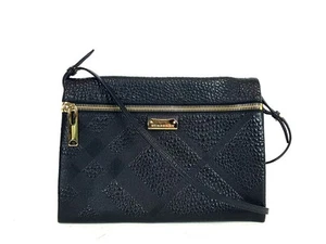 Burberry Clutch schwarz Signatur Kalbsleder Karo geprägt Medium Balmoral Tasche - Bild 1 von 8