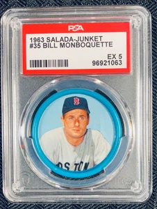 BILL MOMBOQUETTE 1963 SALADA -JUNKET #35 PSA EX 5 RED SOX - Picture 1 of 2