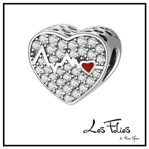 Charm Corazón Strass Cardíaco En Plata 925 - Les Folies (Modelo Pandora) - Imagen 1 de 11