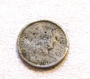 1907 Colombia 5 Pesos Coin - Picture 1 of 5