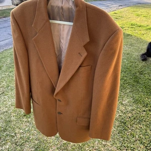 VINTAGE Z CLOTHING BRENTWOOD CALIFORNIA HERREN 46” COGNAC BRAUN WOLLMISCHUNG BLAZER - Bild 1 von 13