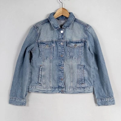 GAP Kids XL (12) Denim Trucker Chaqueta Azul Claro Jean Clásico Nuevo Foto 1 de 4