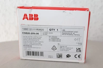 ABB ESB20-20N-06 Installation Protector - White New Invoice VAT- US Free TAX - Image 1 of 4